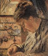 Camille Pissarro The Woman is sewing in front of the window china oil painting artist